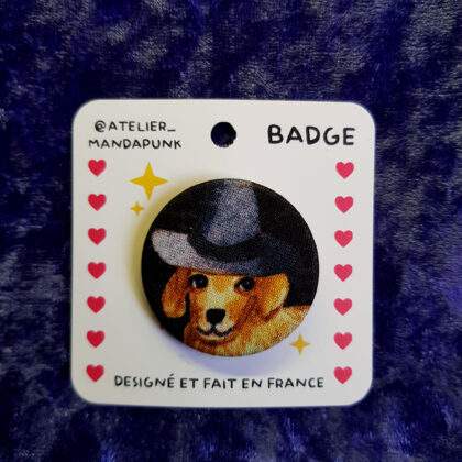 Badge doggo sorcière