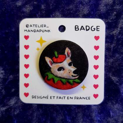Badge doggo citrouille