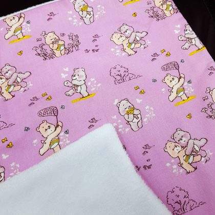 Couverture douce Bisounours (mauve)