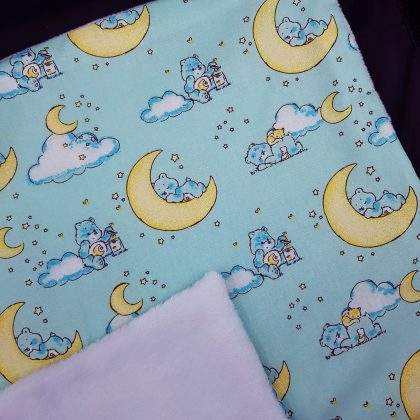 Couverture douce Bisounours (bleue)